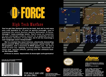 D-Force (USA) box cover back